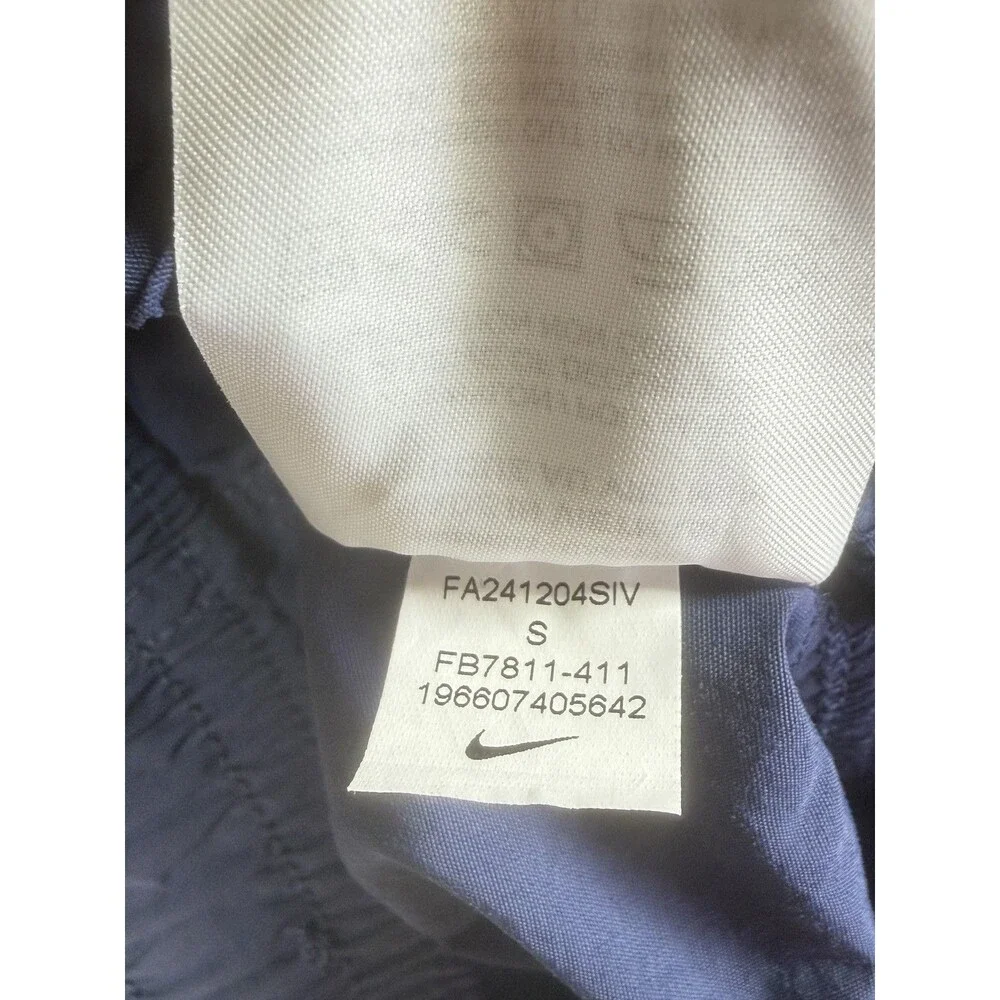 Nike Youth Activewear Shorts Navy Blue Yellow Drawstring Pockets Small S